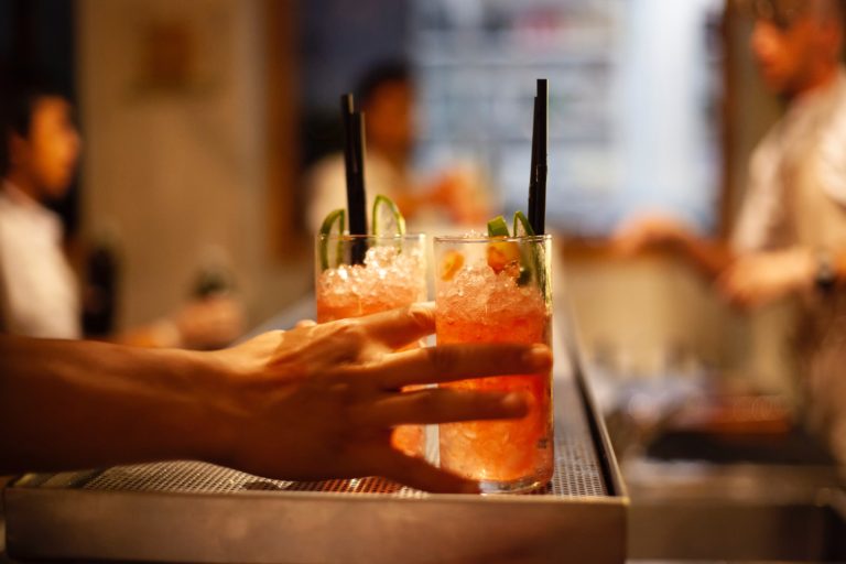 bartender drinks cocktails